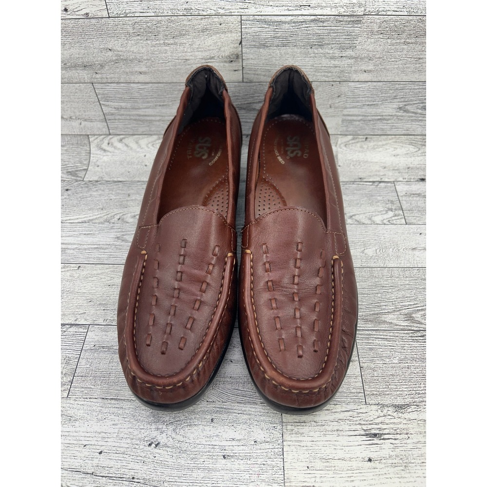 SAS Shoes Women 9 N Brown Leather Comfort Loafers Slip‎ On